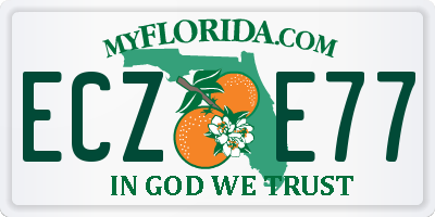 FL license plate ECZE77