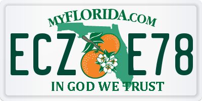 FL license plate ECZE78