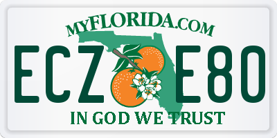 FL license plate ECZE80