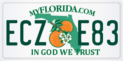 FL license plate ECZE83