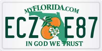 FL license plate ECZE87