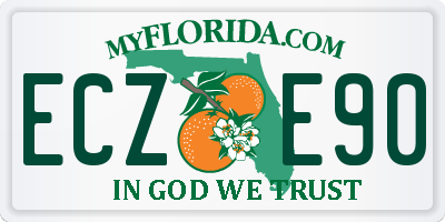 FL license plate ECZE90
