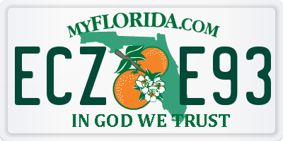 FL license plate ECZE93