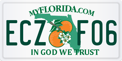 FL license plate ECZF06