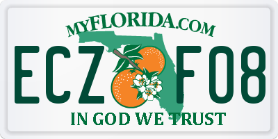FL license plate ECZF08