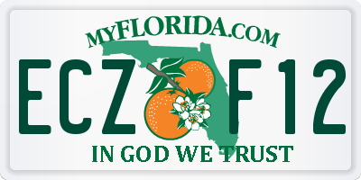 FL license plate ECZF12
