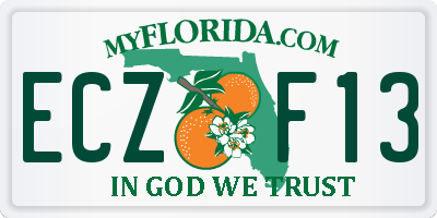 FL license plate ECZF13