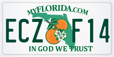 FL license plate ECZF14