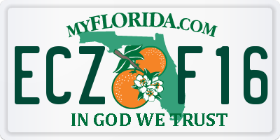 FL license plate ECZF16