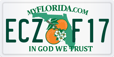 FL license plate ECZF17