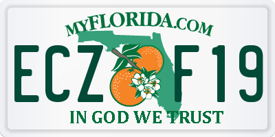 FL license plate ECZF19