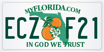 FL license plate ECZF21