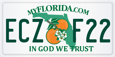 FL license plate ECZF22