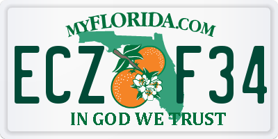 FL license plate ECZF34