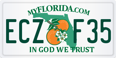 FL license plate ECZF35