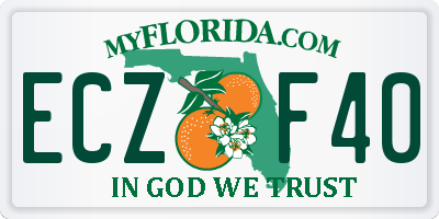 FL license plate ECZF40