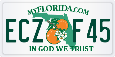 FL license plate ECZF45
