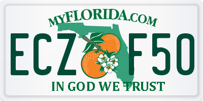 FL license plate ECZF50