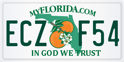 FL license plate ECZF54