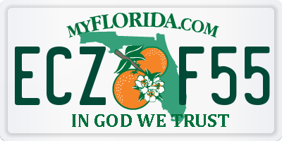 FL license plate ECZF55