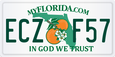 FL license plate ECZF57