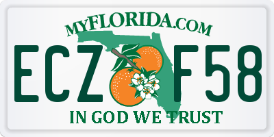 FL license plate ECZF58