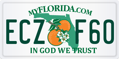 FL license plate ECZF60