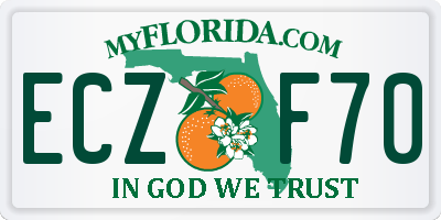 FL license plate ECZF70