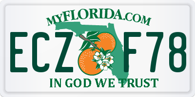 FL license plate ECZF78
