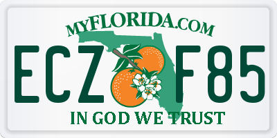 FL license plate ECZF85