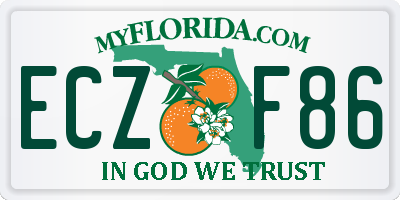 FL license plate ECZF86