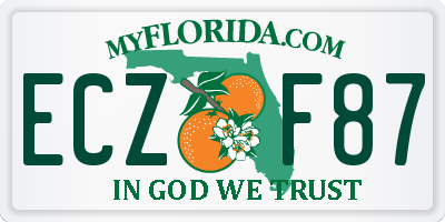 FL license plate ECZF87
