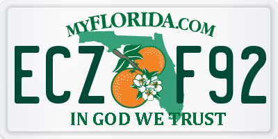 FL license plate ECZF92