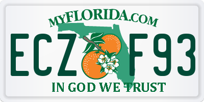 FL license plate ECZF93