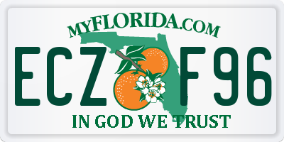 FL license plate ECZF96