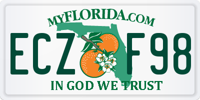 FL license plate ECZF98