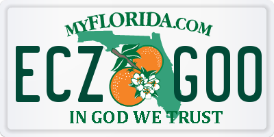 FL license plate ECZG00