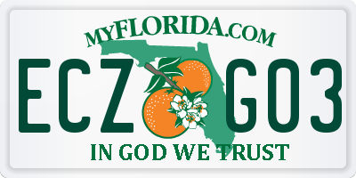 FL license plate ECZG03