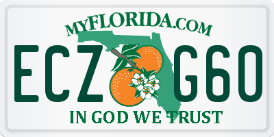 FL license plate ECZG60