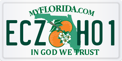 FL license plate ECZH01
