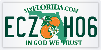 FL license plate ECZH06