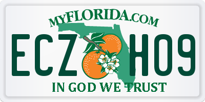 FL license plate ECZH09