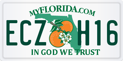 FL license plate ECZH16