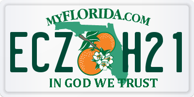 FL license plate ECZH21