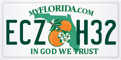 FL license plate ECZH32