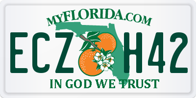 FL license plate ECZH42