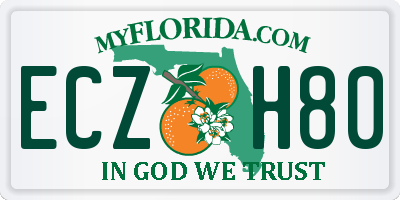FL license plate ECZH80