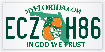 FL license plate ECZH86