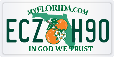 FL license plate ECZH90