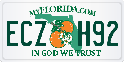 FL license plate ECZH92